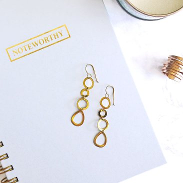 Chain Drop Earrings in Gold Tone